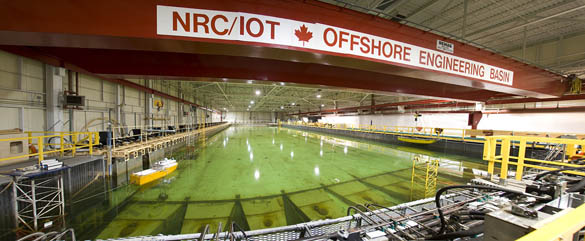 bassin d’essai sur la houle évaluation des bateaux de pêche.