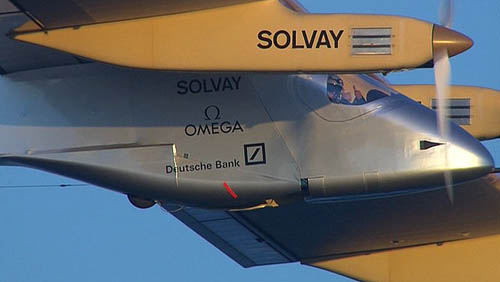 L'avion solaire Solar Impulse piloté par André Borschberg