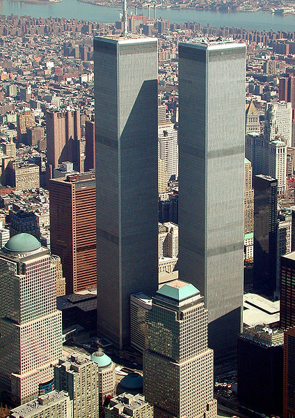 Les twins Towers du World Trade Center dans le quartier d'affaire de Manhattan à New York.