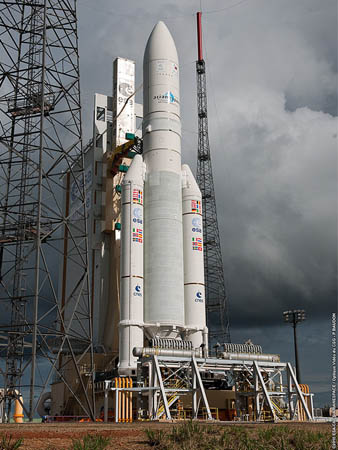 Ariane 5 sur son pas de tir 