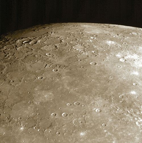 Surface de Mercure, photo prise par la sonde Messenger - credit: NASA / Messenger