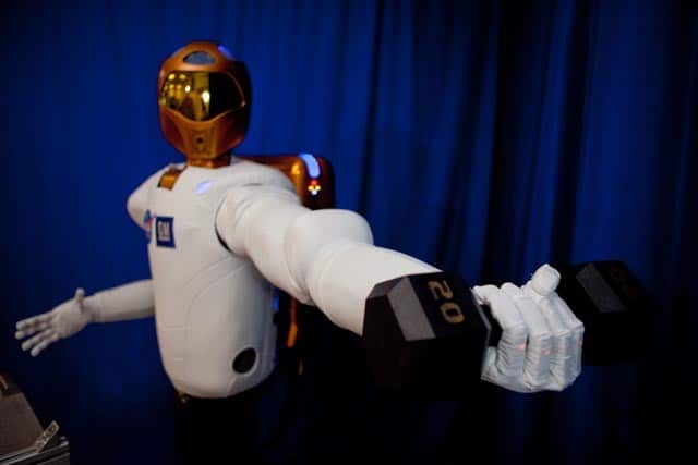 Robonaut2 – or R2 for short – is the next generation dexterous robot, developed through a Space Act Agreement by NASA and General Motors. Credit: NASA.