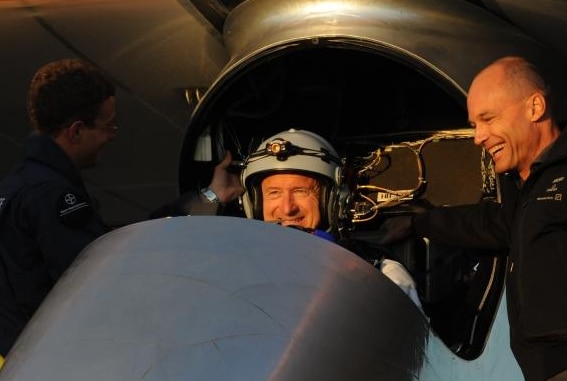 Le pilote Andre Borschberg et Bertrand Piccard @Solar Impulse