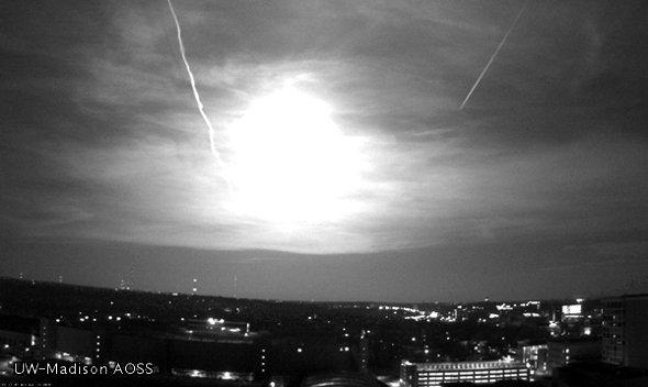 Une boule de feu dans le ciel américain, 15 avril 2010/University of Wisconsin-Madison