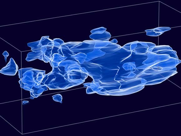 Distribution de la matière sombre dans l'univers observable - crédit : NASA, ESA, R. Massey (Caltech)