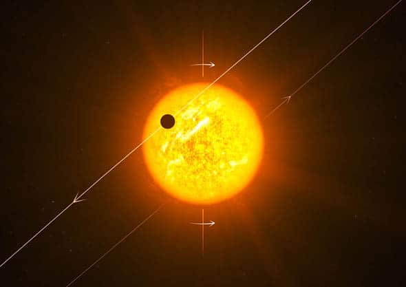 ESO PR Photo eso1016a - Vue d’artiste d’une exoplanète à l’orbite rétrograde - credit: ESO
