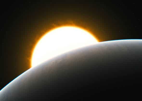 Une planète avec une super-tempête (vue d’artiste) - ESO PR Photo eso1026a - crédit: ESO