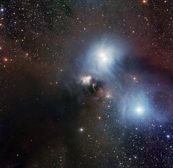 La région de R Coronae Australis photographiée par la camera WFI à La Silla - ESO PR Photo eso1027a - credit: ESO