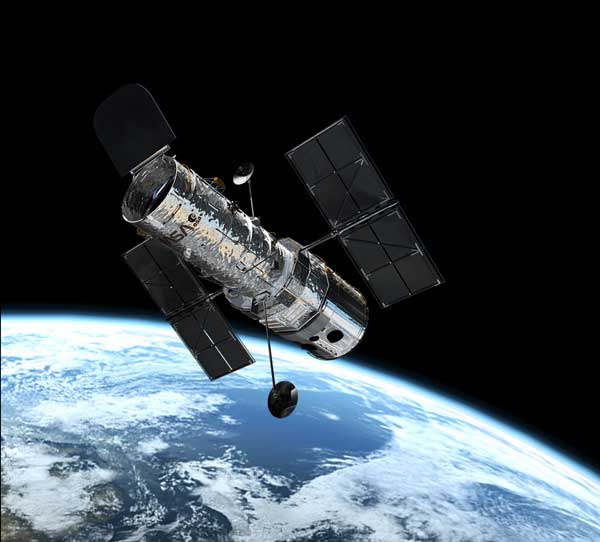 Le télescope Hubble circule autour de la Terre. © ESA & Hubble European Space Agency Information Centre (M. Kornmesser & L. L. Christensen)