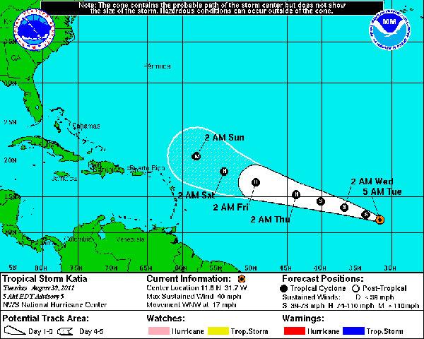 tempête tropicale Katia