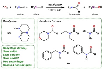 Réaction de recyclage du CO2 en formamides